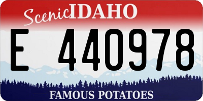 ID license plate E440978
