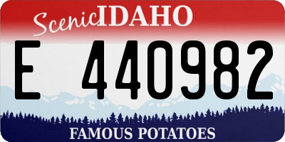 ID license plate E440982