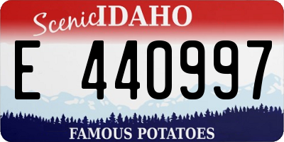 ID license plate E440997