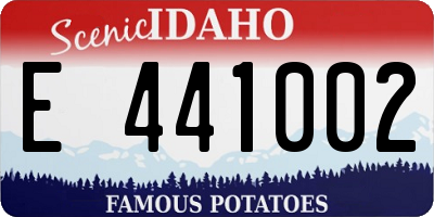 ID license plate E441002