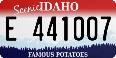 ID license plate E441007