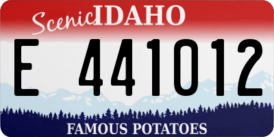 ID license plate E441012