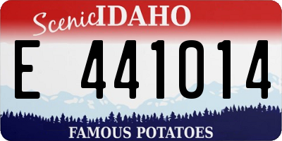 ID license plate E441014