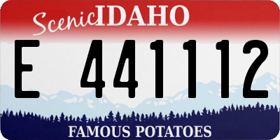ID license plate E441112