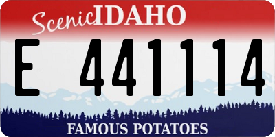 ID license plate E441114