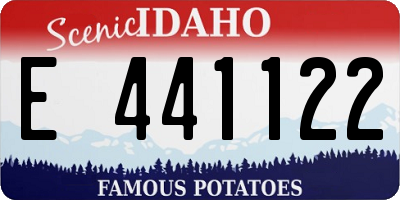 ID license plate E441122
