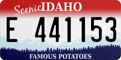 ID license plate E441153