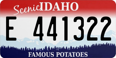 ID license plate E441322
