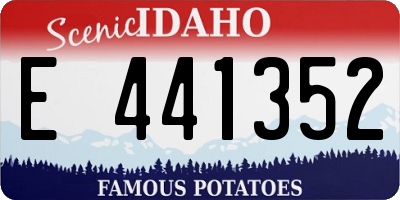ID license plate E441352