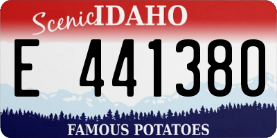 ID license plate E441380