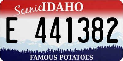 ID license plate E441382