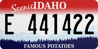 ID license plate E441422