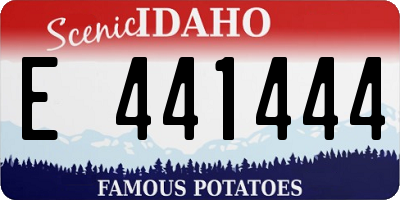 ID license plate E441444