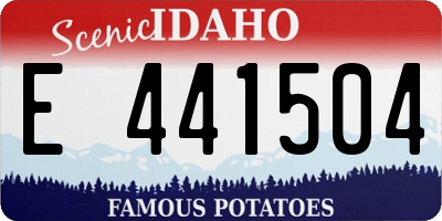 ID license plate E441504