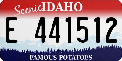 ID license plate E441512