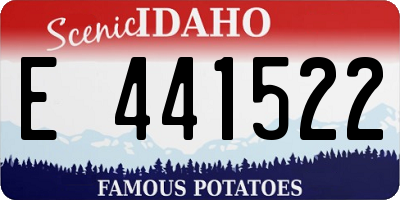 ID license plate E441522
