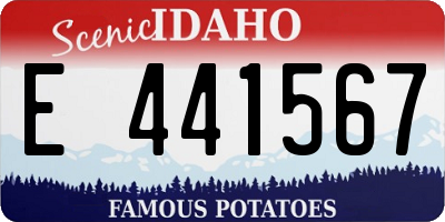ID license plate E441567