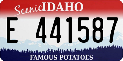 ID license plate E441587