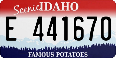 ID license plate E441670