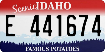 ID license plate E441674