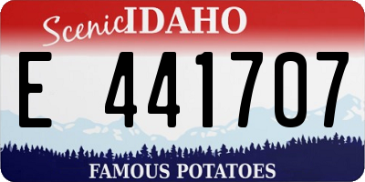 ID license plate E441707