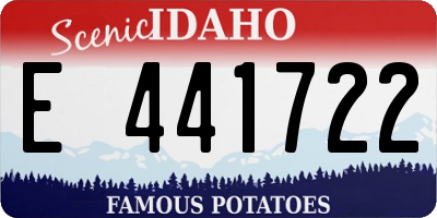 ID license plate E441722