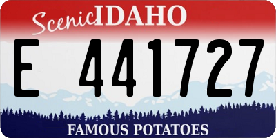 ID license plate E441727