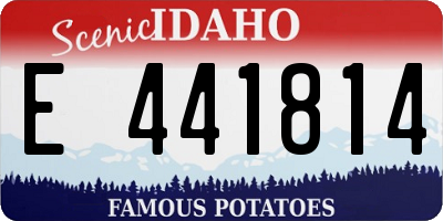 ID license plate E441814