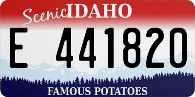 ID license plate E441820