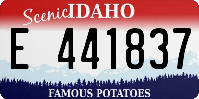 ID license plate E441837