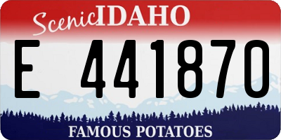 ID license plate E441870