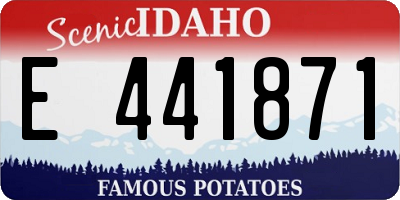 ID license plate E441871