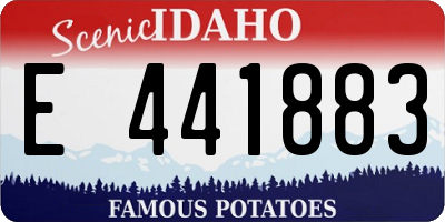 ID license plate E441883