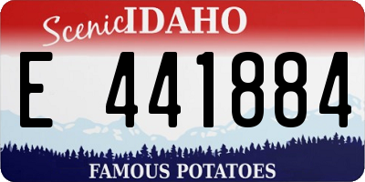 ID license plate E441884