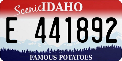 ID license plate E441892
