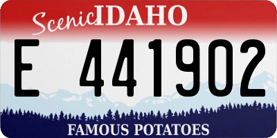 ID license plate E441902