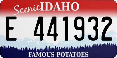 ID license plate E441932