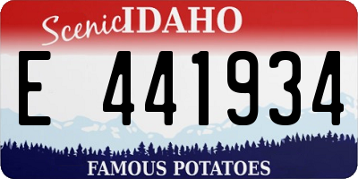 ID license plate E441934