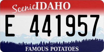 ID license plate E441957