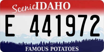 ID license plate E441972