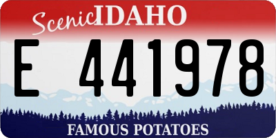 ID license plate E441978