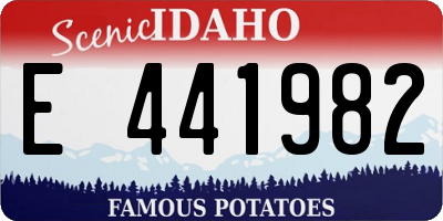 ID license plate E441982