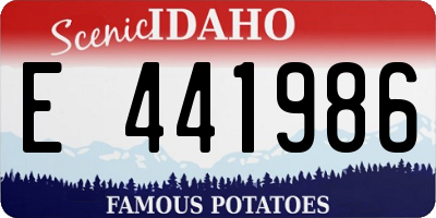ID license plate E441986