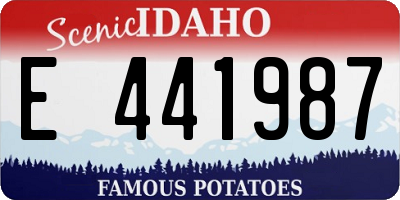 ID license plate E441987
