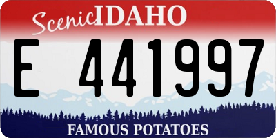 ID license plate E441997