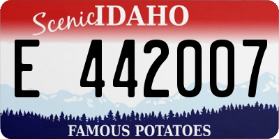 ID license plate E442007
