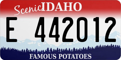 ID license plate E442012