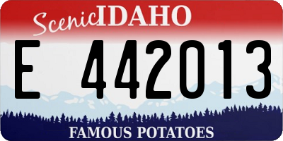 ID license plate E442013