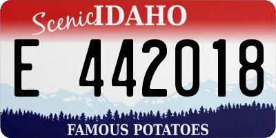 ID license plate E442018