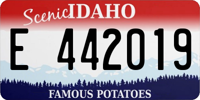 ID license plate E442019
